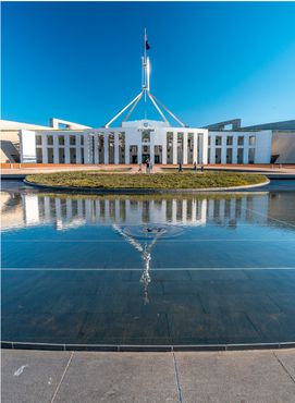 Parliament House in Canberra, Australia.