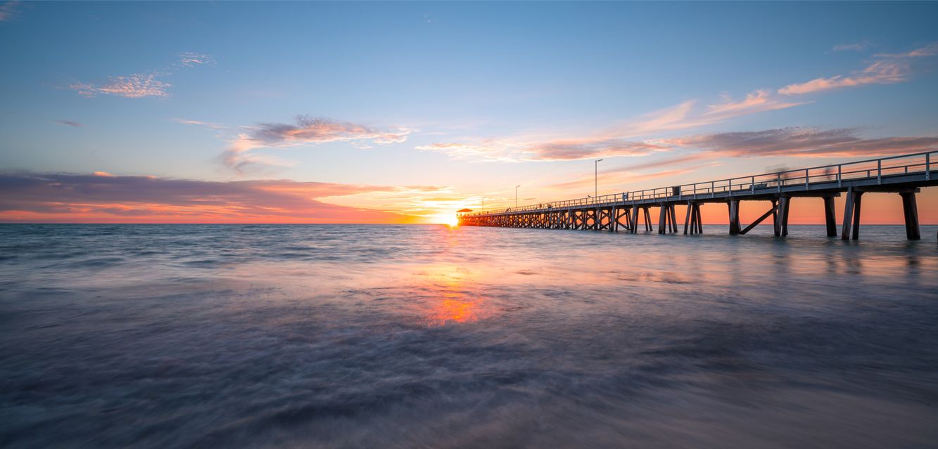 Sunset at Grange Beach, a few suburbs west of Beverley, Adelaide.