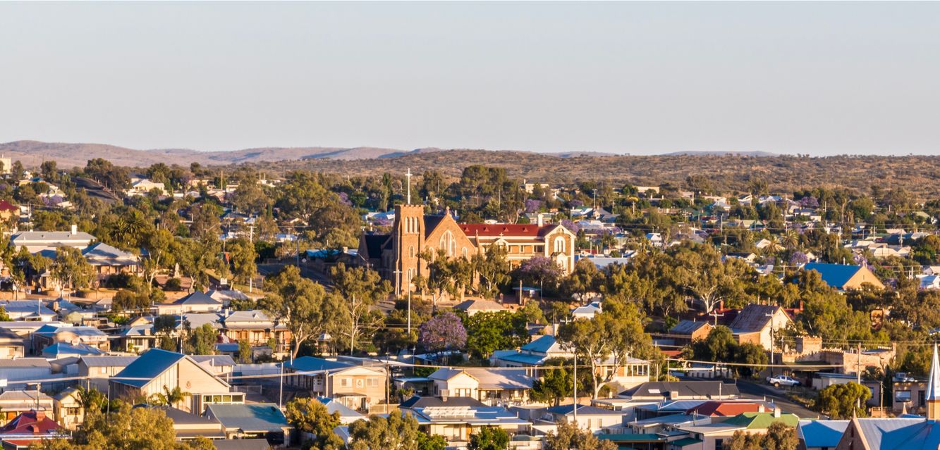 Early morning at Broken Hill, New South Wales.
