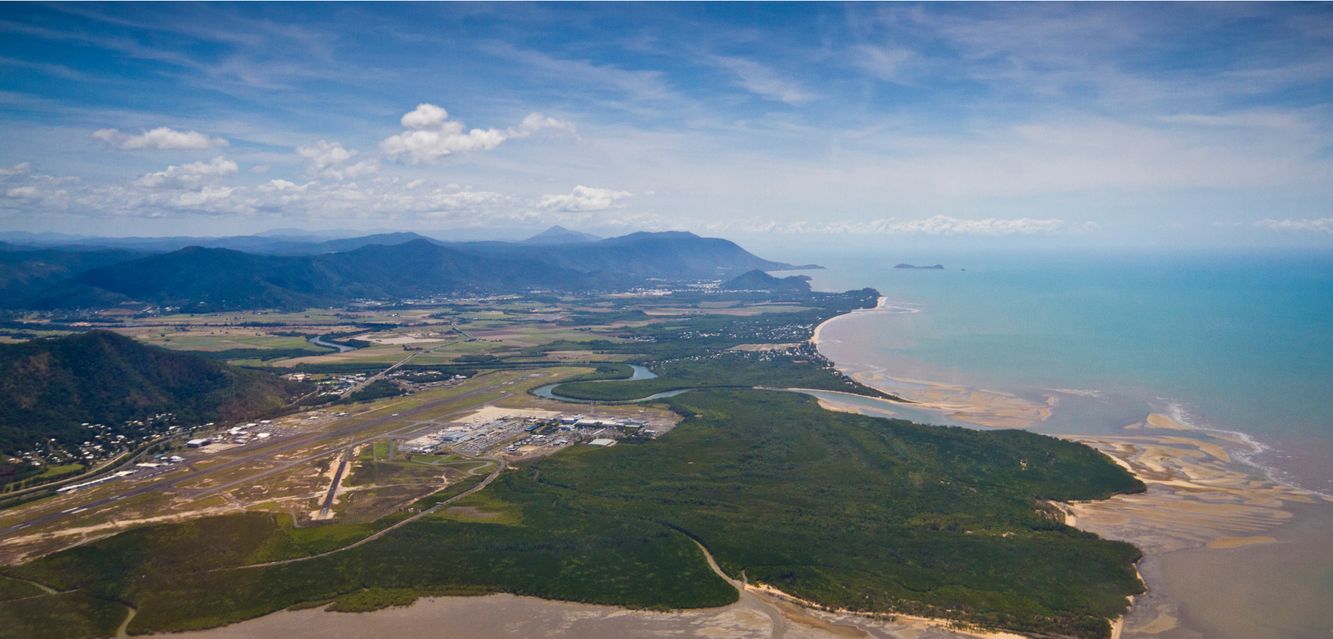 Aerial view of Cairns Airport