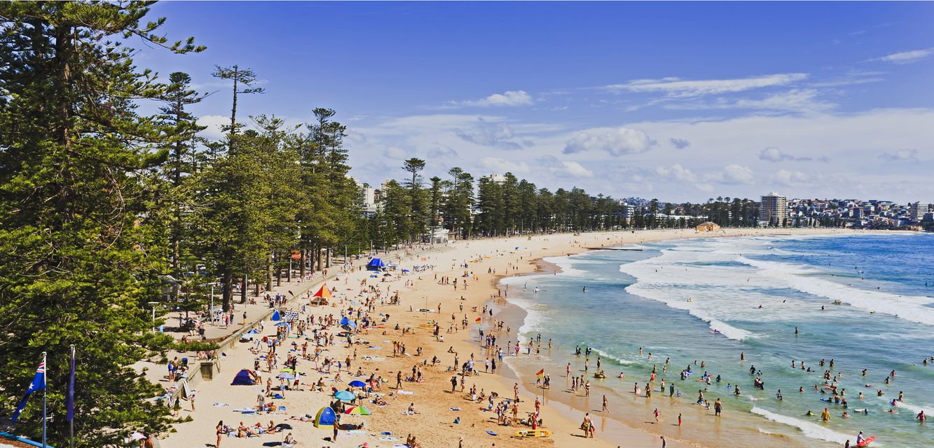 Sydney’s beautiful Manly Beach.