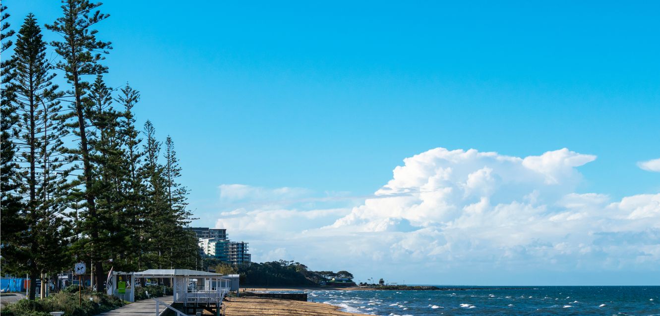 The northern end of Margate Beach, Margate, near Brisbane.