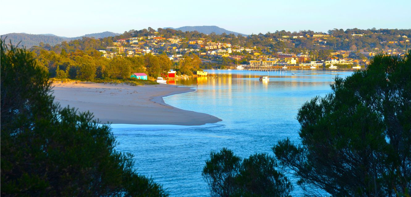 The seaside town of Merimbula on the New South Wales coast.