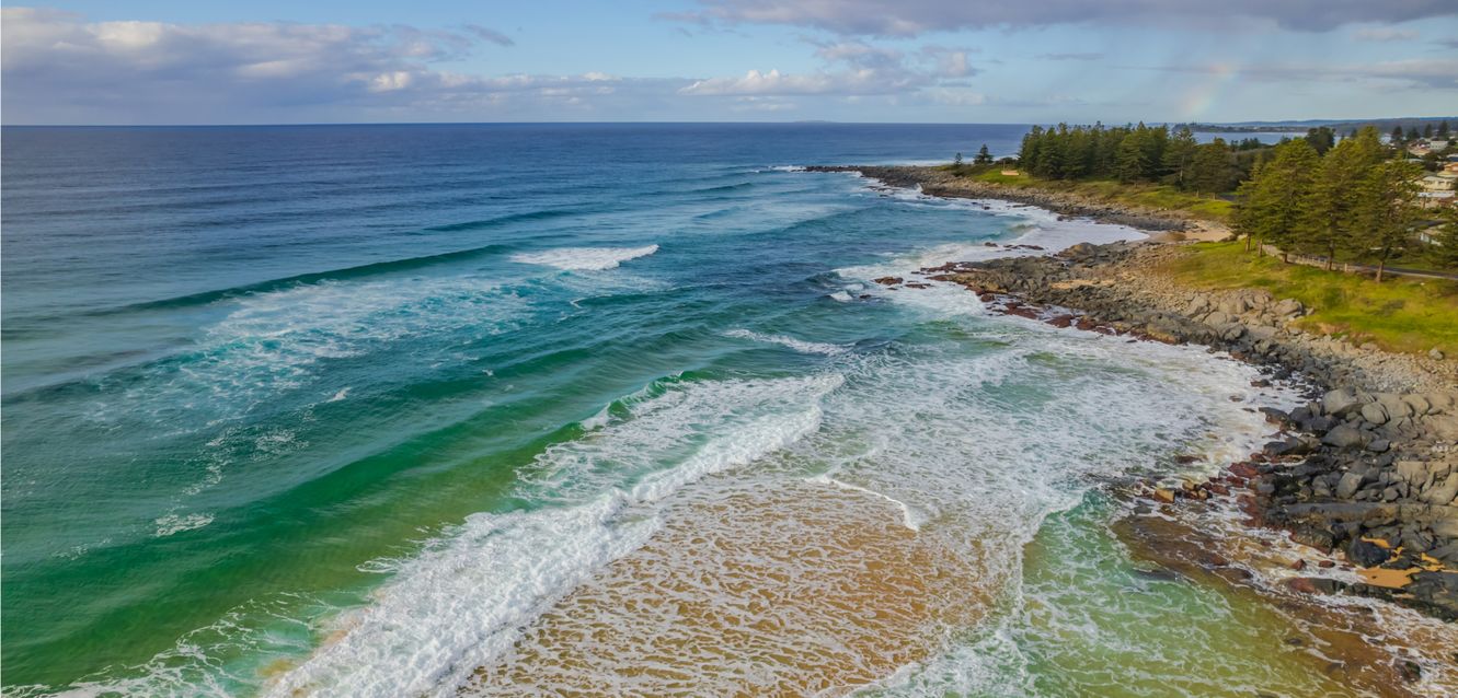 Beach scenes near Moruya, New South Wales.
