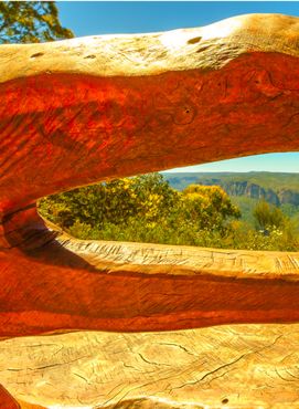 View from along Anvil Rock Trail near Blackheath in the Blue Mountains National Park, New South Wales, Australia.