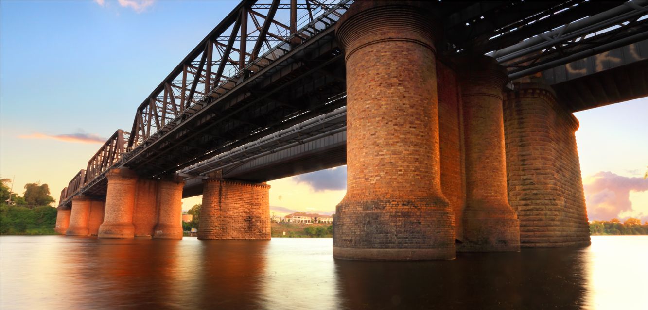 The historic Victoria Bridge outside Penrith.