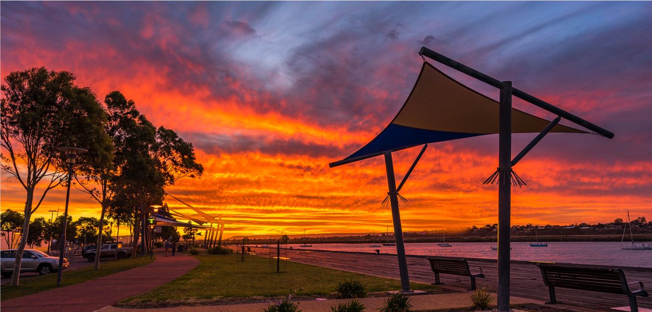 Sunset at Port Augusta, South Australia.