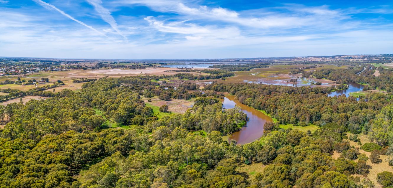 Overlooking the Thompson River near Sale, Victoria.