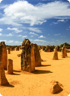 The Pinnacles in the Nambung National Park, Western Australia. 