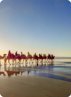 Camel Ride on Cable Beach, Broome, Western Australia.