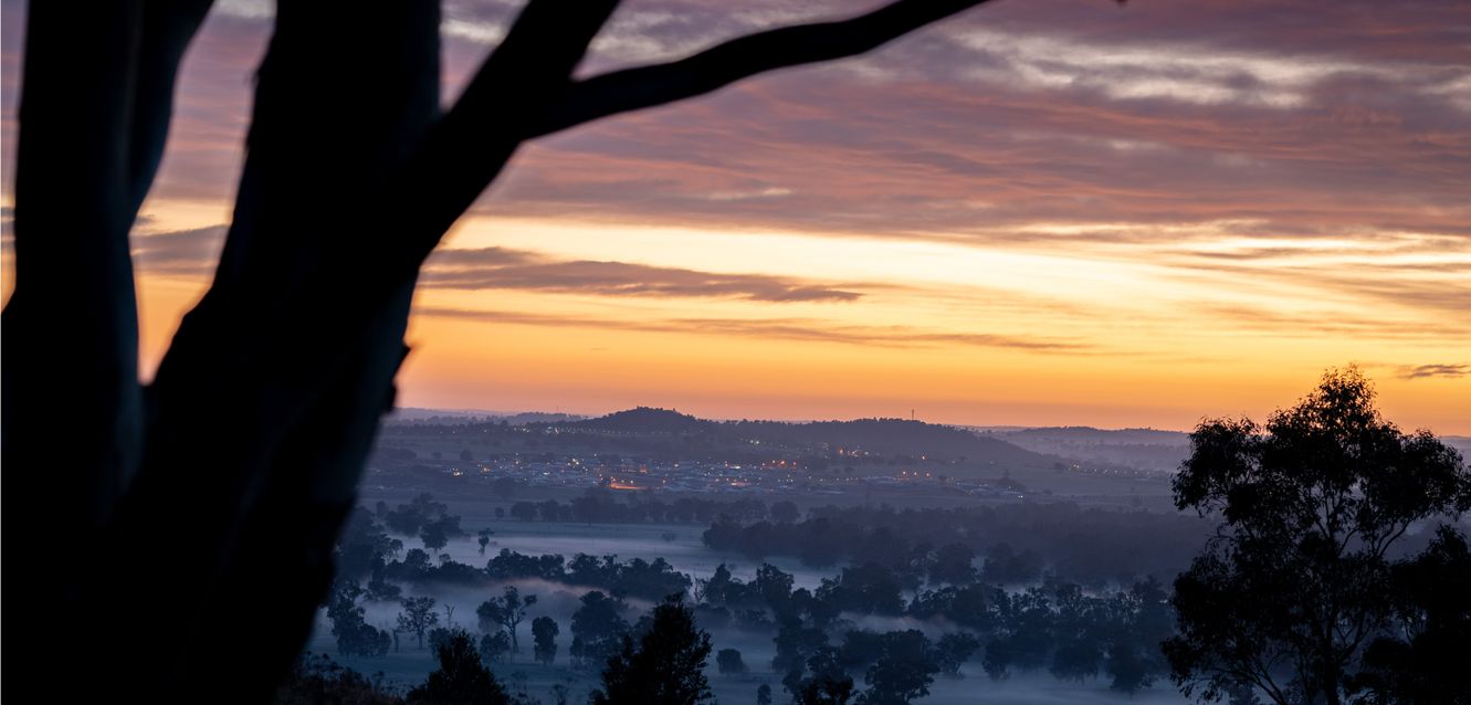 Sunrise at Wagga Wagga.