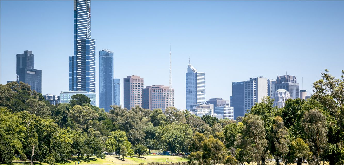 The Melbourne skyline.