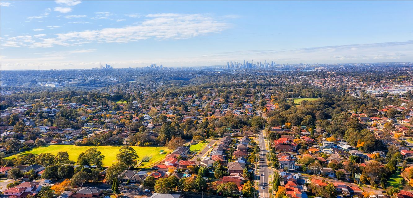 Looking to Sydney City from Ryde.