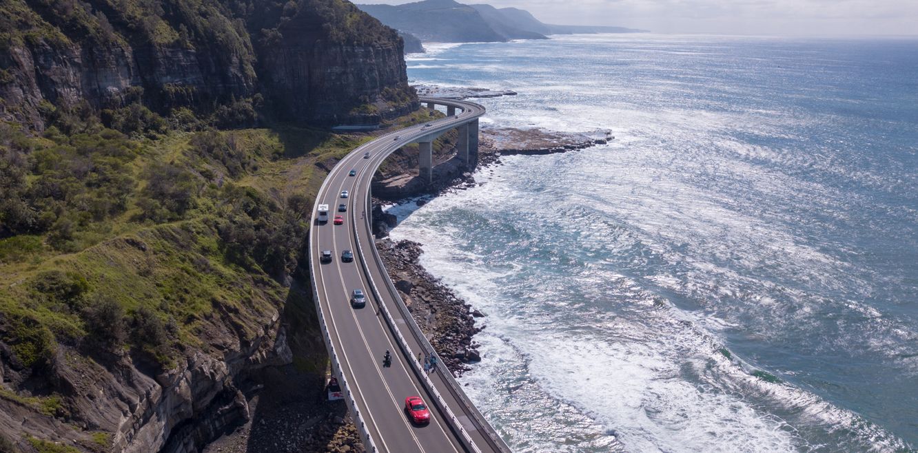 The Sea Cliff Bridge near Wollongong, New South Wales.