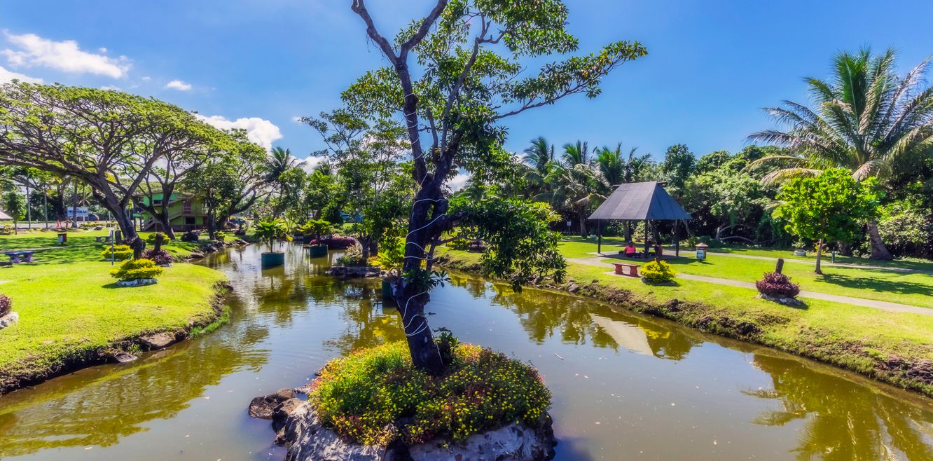 Public parkland in Suva.