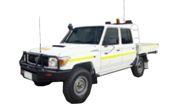 Mine Equipped Toyota Landcruiser Dual Cab Tray