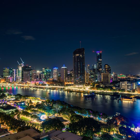 South Bank at night.