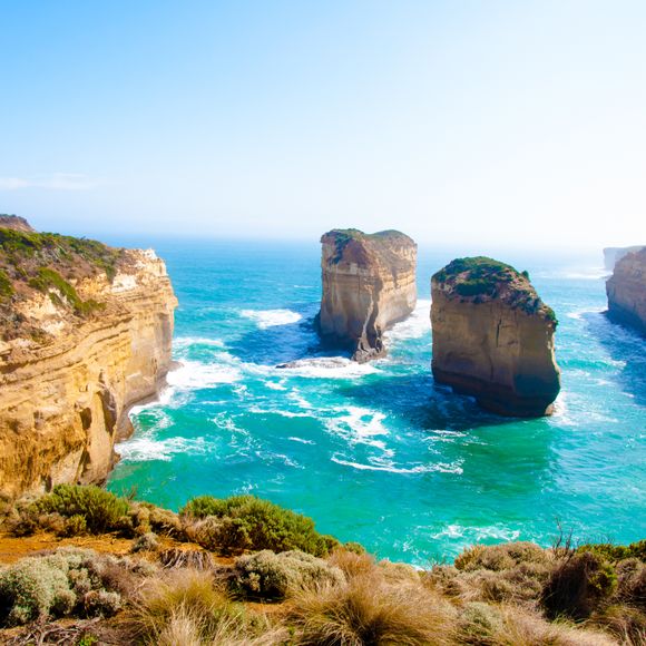 The Great Ocean Road is one of Australia's famous road trips.