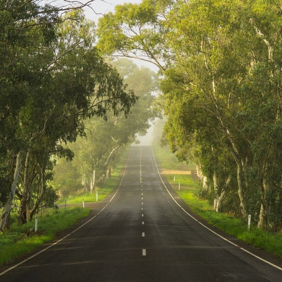 Driving into the Adelaide Hills.