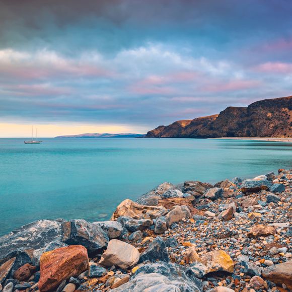 Rapid Bay Beach at sunset.