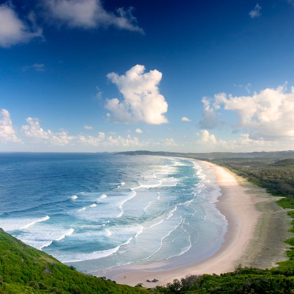 Overlooking a beach near Byron Bay in northern New South Wales.