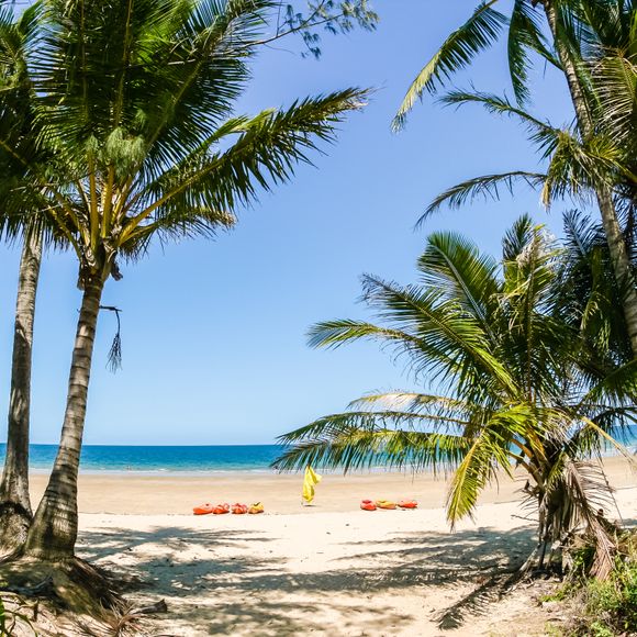Your Mission Beach kayaks await.