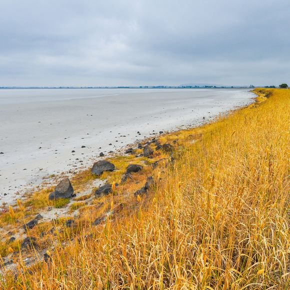 The dried salt lake of Colac in Victoria.