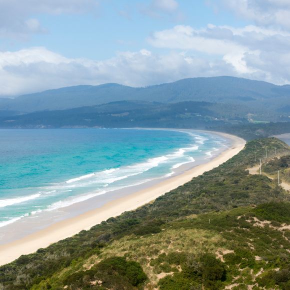 The outlook from the Bruny Island lookout.