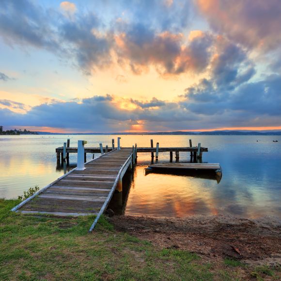 Sunset at Squids Ink Jetty, Belmont on Lake Macquarie.