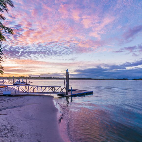 Sunset over the Noosa River.