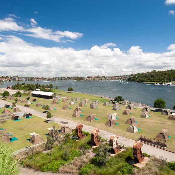 Camping out on Cockatoo Island.