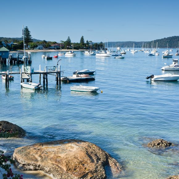 Boats at anchor at Palm Beach.