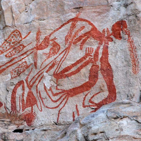 Aboriginal rock art, at Ubirr in Kakadu National Park.
